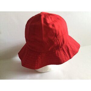 Vintage Red Slouchy Hat Made In Italy For Saks Fifth Avenue One Size 100% Cotton